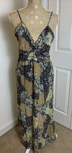 Inspiriertes Maxikleid Herzen Blumen Damen Patchwork Rüschen Boho große Fee Laune - Bild 1 von 10