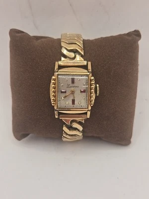 Женские наручные часы Lucerne 10k RGP с серебряным циферблатом с бриллиантами и драгоценными камнями ручные  - Изображение 1 из 4