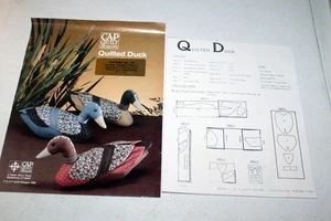 Anatra trapuntata marrone - Kit disegni trapunta C.A.P n. 101 - 16" x 7 1/2" - 1982 - Foto 1 di 3