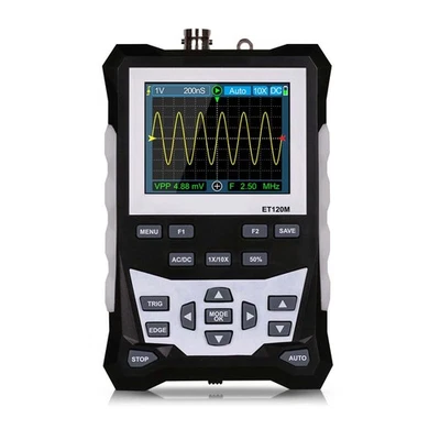 ET120M 120MHz Bandwidth 500MSa/s Sampling Rate LCD Digital Handheld Oscilloscope - Image 1 of 4