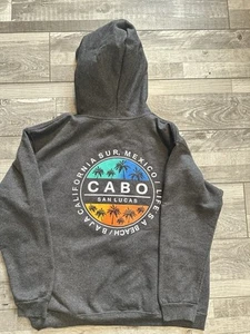 Sudadera con Capucha Cabo San Lucas Life’s A Beach Baja California Para Hombres Grande Gris - Imagen 1 de 8