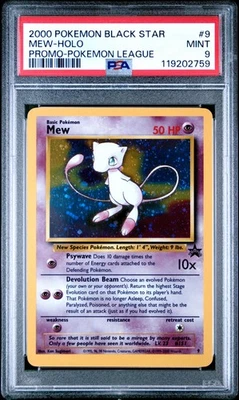 2000 Promo Black Star Mew Holo Pokemon League #9 Holo PSA 9 - Image 1 of 2