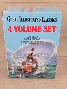 Great Illustrated Classics 4 Volume Box Set Hardcover Deluxe Books Frankenstein - Picture 1 of 10