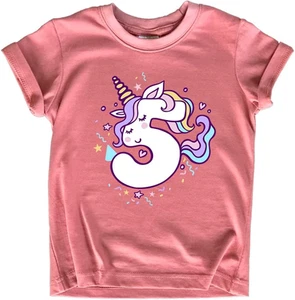 Unicorn 5Th Birthday Shirt Outfit for Girls 5 Year Old Fifth Birthday Five Tshir - Picture 1 of 17