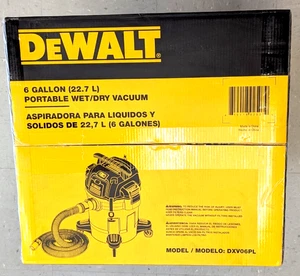 New DEWALT DXV06PL 6 Gal Wet/Dry Vacuum. Corded. 4 HP. - Picture 1 of 6