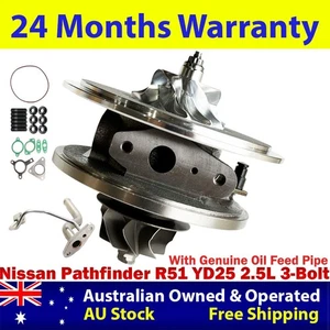 Upgrade Billet Turbo Cartridge Core+Oil Feed Pipe For Nissan Pathfinder R51 2.5L - Picture 1 of 18