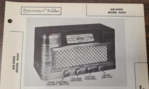 AIR KING MODEL 4604 RADIO PHOTOFACT - Picture 1 of 1