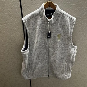Johnnie-O Performance Vest Mens XL Gray Denalis Golf Full Zip Irish Open NWT - Picture 1 of 7