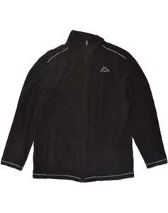 KAPPA Mens Fleece Jacket UK 44 2XL Black Polyester QV07 - Picture 1 of 3