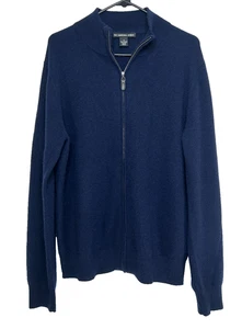 Cárdigan para hombre The Cashmere Project cremallera completa azul 100 % cachemir preppy verano M - Imagen 1 de 6