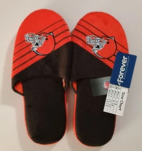 CLEVELAND BROWNS ORANGE HELM LOGO HAUSSCHUHE HERREN GRÖSSE LARGE 11-12 NEU MIT ETIKETT - Bild 1 von 3