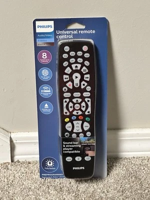 Philips 8 Device Elite Plus Backlit Universal Remote Control - Brushed Black NEW - Image 1 of 2