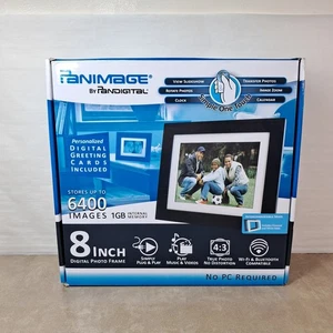 Pandigital Panimage Digital Photo Frame (NEW) PI8004W01B 8-Inch LED (Black) - Picture 1 of 6