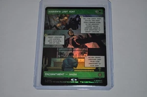 MTG magic SPIDERMAN spm BORDERLESS FOIL KRAVENS LAST HUNT #228 RARE - Picture 1 of 2
