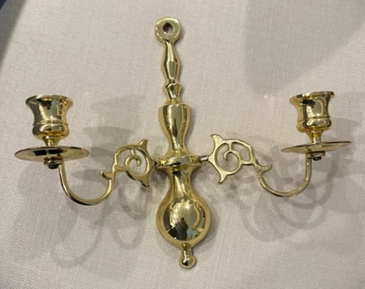 Aplique Baldwin Latón Doble Vela 9h x 10.4 Ancho Foto 1 de 4