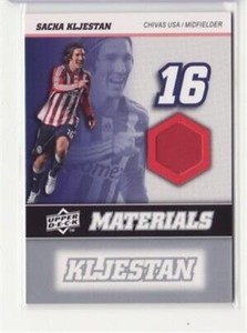 2008 Upper Deck MLS Materials #MM29 Sacha Kljestan RED Jersey - Flat S/H