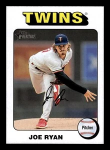 2024 Topps HERITAGE JOE RYAN BORDE BLANCO GEMELOS PARALELOS #246 - Imagen 1 de 2