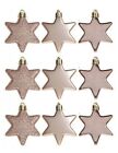 9pc  6cm Stars Hanging Baubles Christmas Party Tree Ornament Rose Gold