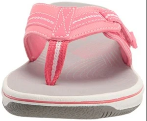 Clarks Women's Brinkley Jazz Flip-Flop / Bright Pink Synthetic / size 6 - Picture 1 of 7