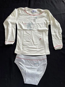 Petit Bateau NIP* Ivory/Red/Blue Dragon Slaying Prince LS Top + Brief-6yr 114cm - Picture 1 of 15