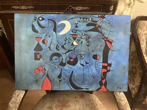 Joan Miró oil on canvas hand signed and carved with labels - Picture 1 of 10