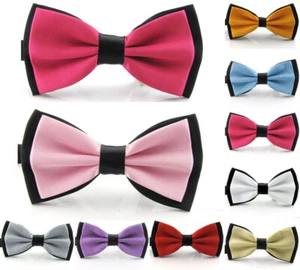 10 PCS Men Tuxedo Satin Adjustable Bowtie Wedding Party Formal Pre-tied Bow Tie - Picture 1 of 21