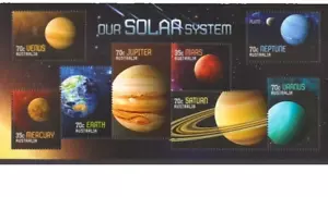 MINT 2015 OUR SOLAR SYSTEM SPACE PLANETS STAMP MINI SHEET - Foto 1 di 1