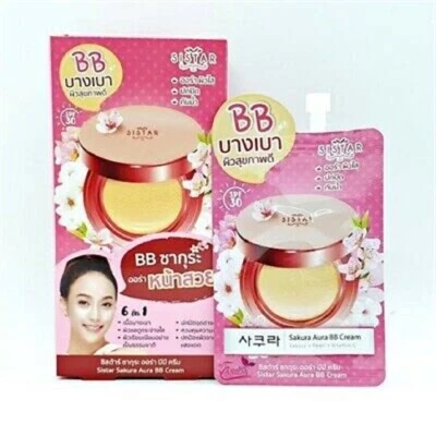 SISTAR Sakura Aura BB Cream SPF 30 8 g 0.28 oz Box of 6 Waterproof Sunscreen. - Image 1 of 4