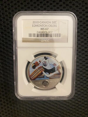2010 Canada 50C Edmonton Oilers NGC MS67 - Image 1 of 2