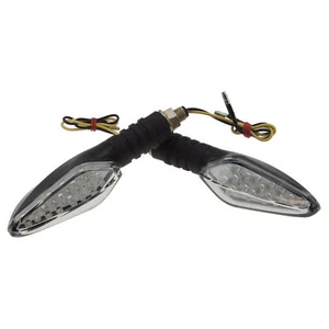 Arrow Clear Black Universal Light Motorcycle Stem LED Stalk Turn Signal Marker - Picture 1 of 5
