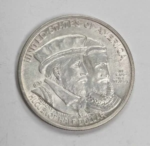 1924 Huguenot Walloon Tercentenary Silver Half Dollar Commemorative Coin - Picture 1 of 4
