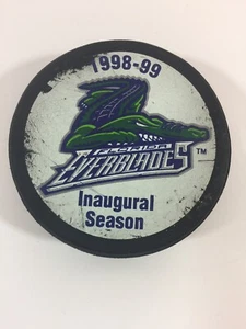1998-99 Inaugural Season Florida Everblades ECHL East Coast League Hockey Puck - Picture 1 of 6