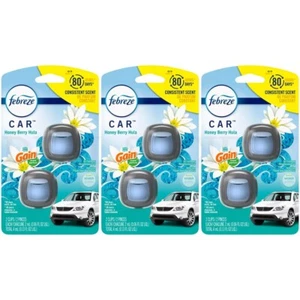 Febreze Car Gain Honey Berry Hula Air Freshener Vent Clips 2ct Each Lot of 3 - Picture 1 of 6