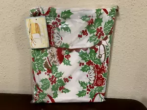 Moda Home Jingle Bell 65" x 54" Tablecloth Christmas Cotton Vintage Retro New - Picture 1 of 5