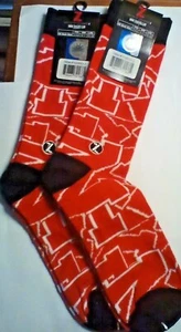 NCAA Nebraska Cornhuskers Mid Calf 2 Pair Socks LG/XL Free U/S Shipping LOOK - Picture 1 of 1