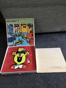 Rare Vintage 1980 Mr Men Mr Funny Puzzle Game Complete VGC Roger Hargreaves - Picture 1 of 3