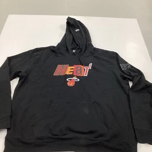 Miami Heat New Era Black Hoodie Sweatshirt 2XL New Without Tags - Picture 1 of 5