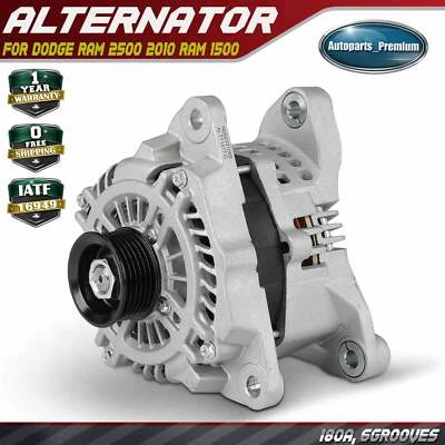 Alternator for Dodge Ram 2500 Ram 1500 2012-2023 2500 3500 4500 5500 180A CW 12V - Image 1 of 4