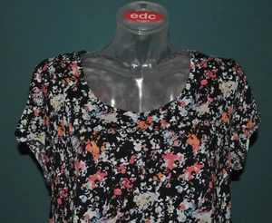 peppiges S.Oliver T-Shirt * Gr. 42 * bunte "Farbflecken" auf Schwarz * - Bild 1 von 4