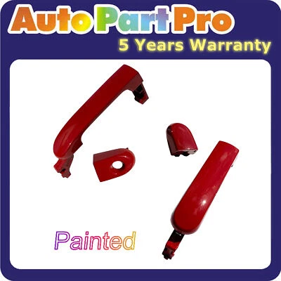 Juego de 2 pares de manijas delanteras de puerta exterior rojas para Nissan Versa Code A20 2007-2012 Foto 1 de 4