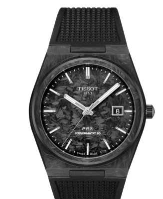Tissot PRX T137.907.97.201.00 Powermatic 80 Forged Carbon Watch Box & Papers - Image 1 of 4