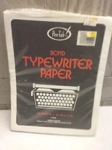 VTG Pen-Tab Bond Typewriter Paper 200 Sheets 8.5 x 11 #T4200 New uSA - Picture 1 of 10