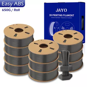 JAYO Easy ABS Gray 10X 650G 1.75mm 3D Filament Low-temperature Strong Adhesion - Picture 1 of 9