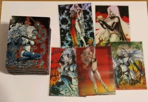 1994 Lady Death All Chromium Series 1 Trading Cards Complete Set 1-100 + CHASE - Picture 1 of 2