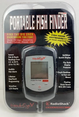 Radio Shack Hawkeye 63-1162 Portable Fish Finder No Boat Required - Brand New - Image 1 of 4