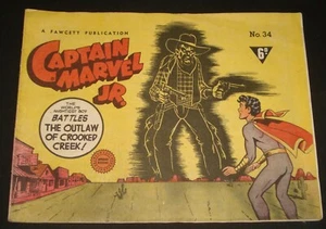 CAPTAIN MARVEL JR .  AUSSIE #34 COMIC  1950 - Golden Age Super Hero - Picture 1 of 4
