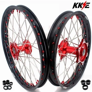 KKE 21/18 Cast Wheels for Honda CRF250R 04-13 CRF450R 02-12 Enduro Dirt Bike Rim - Picture 1 of 12