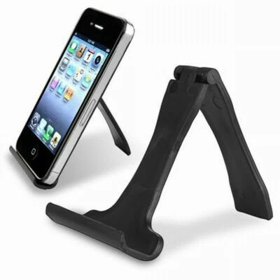 SUPPORTO CELLULARE DA TAVOLO PORTA TABLET IPAD SMARTPHONE UNIVERSALE PORTATILE - Immagine 1 di 4