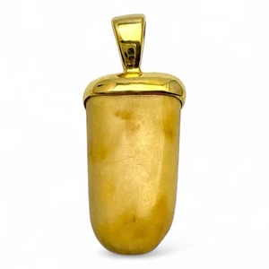 Juego de colgantes de dientes de alce de oro amarillo de 14 quilates con bisel personalizado y paca joyero de aldeano - Imagen 1 de 12