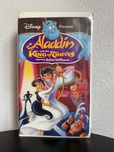 Disney VHS Aladdin and the King of Thieves w/ Case Robin Williams - Imagen 1 de 4